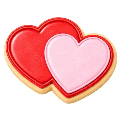 Cortador c/ Carimbo 2 Corações