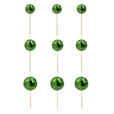 Toppers Bolas Espelhos Verde