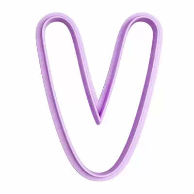 Cortador de Bolachas - Letras Alfabeto - V