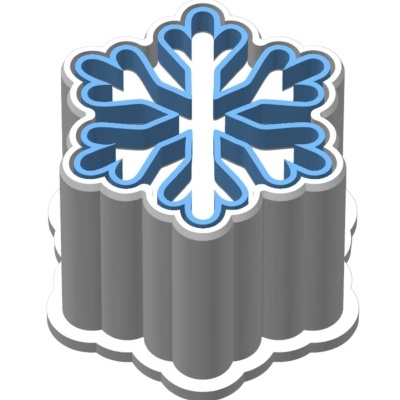 Molde Brigadeiro c/ Carimbo Floco de Neve