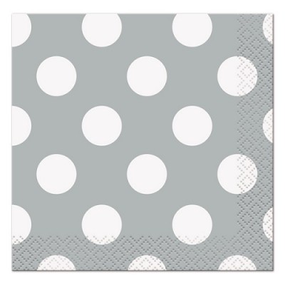 Guardanapos Prateado Bolas