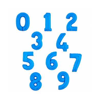 Balão Número Azul Escuro Grande