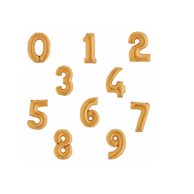 Balão Número Dourado Pequeno