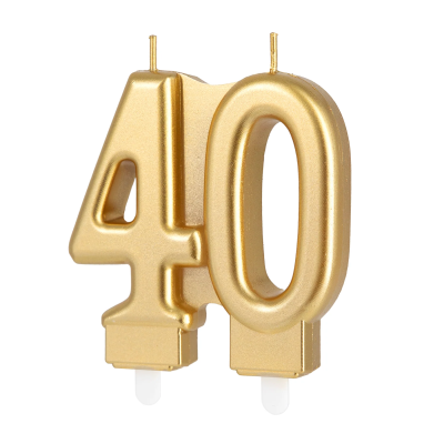 Vela Número 40 Dourada