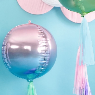 Balão Ombre Rosa Lilás Azul