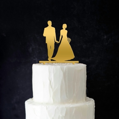 Topo Bolo Noivos Mão