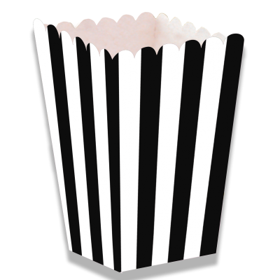 Pacotes Pipocas Riscas Preto