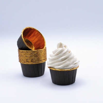 Formas Cupcakes Castanhas e Douradas