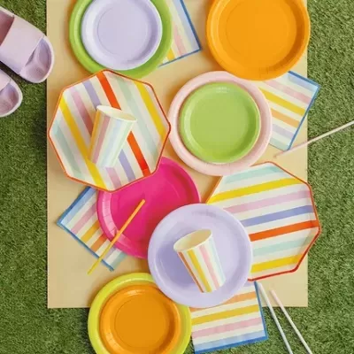 Guardanapos Riscas Cores Pastel