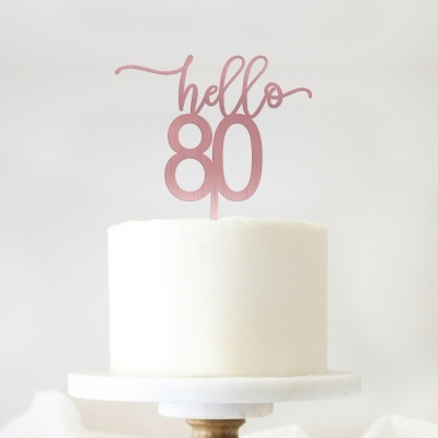 Topo Bolo Hello 80 Acrilico