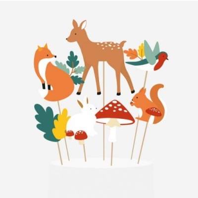 Topo Bolo Bosque e Veado