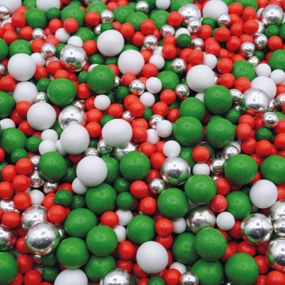 Mix Esferas Chocolate Natal Prata