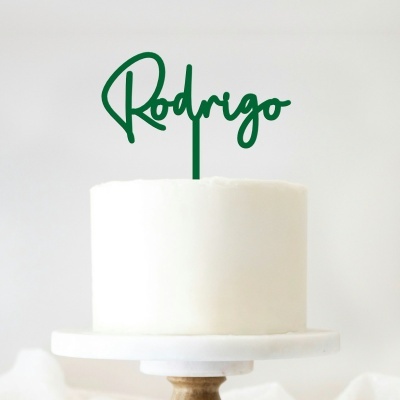 Topo Bolo Acrilico Letra 1