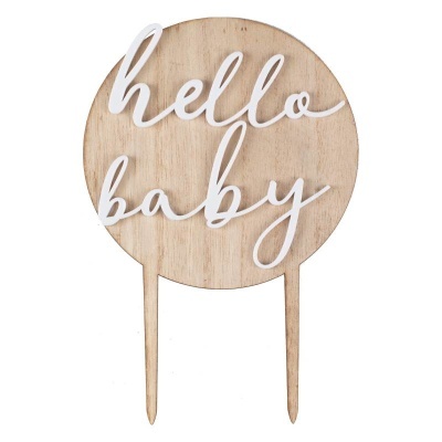 Topo Bolo Hello Baby Madeira