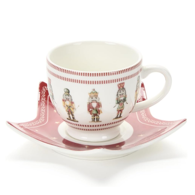 Christmas Carol Conj. 2 Chávenas e Pires Café em Estrela Verde