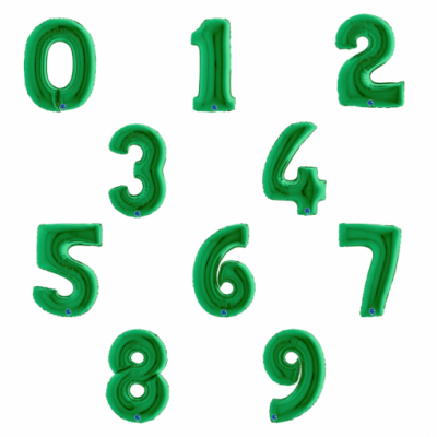 Balão Número Verde Gigante