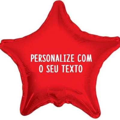 Balão + Texto Estrela Vermelho