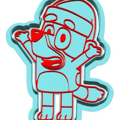 Cortador c/ Carimbo Bluey Natal