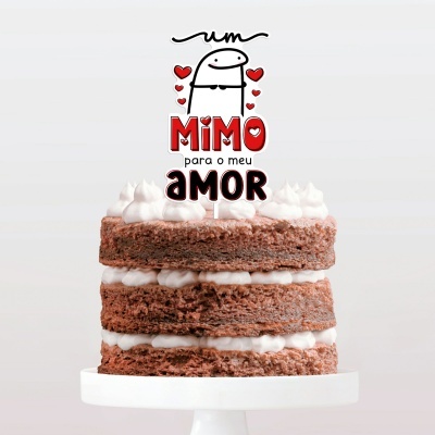 Topo Bolo Simples Um mimo para o meu amor Homem