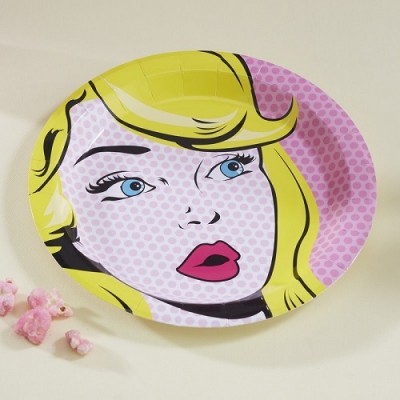 Pratos Super Heróis Rosa Menina
