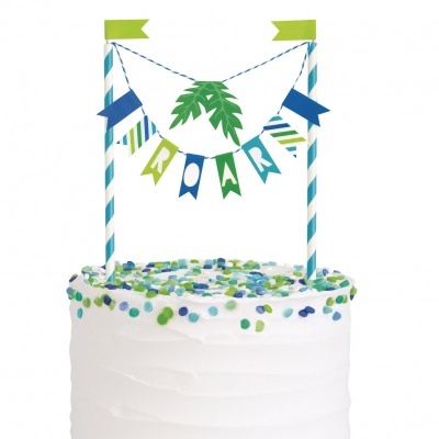 Topo Bolo Bandeirolas Dinossauros