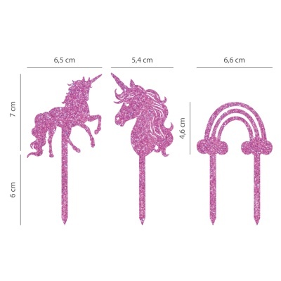 Topo Bolo Unicórnio