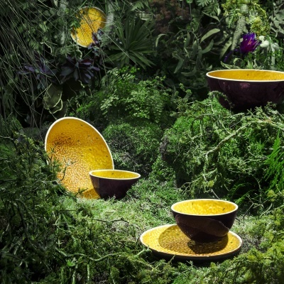 Prato Maracujá Sobremesa Bordallo Pinheiro