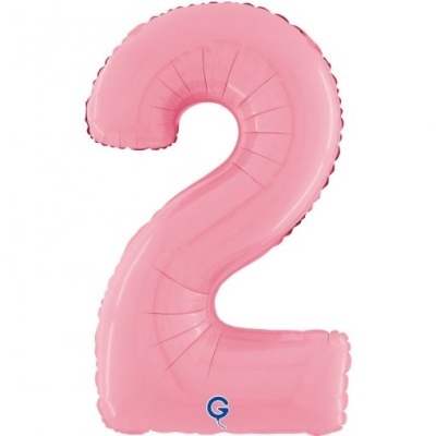 Balão Número Rosa Pastel Grande
