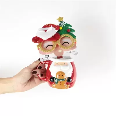 Caneca de Natal Pai Natal + Óculos