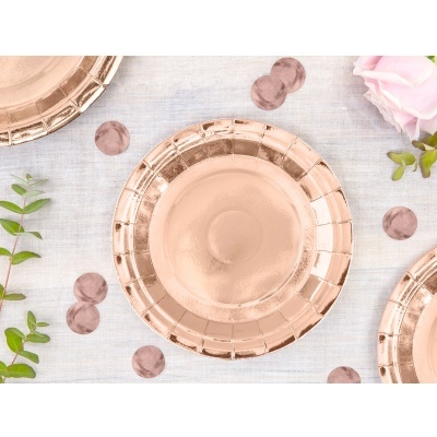 Pratos Rose Gold Metálico Lisos Pequenos