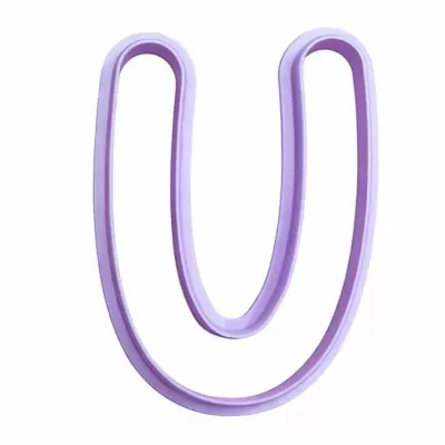 Cortador de Bolachas - Letras Alfabeto - U