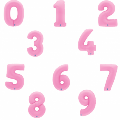 Balão Número Rosa Mate Gigante