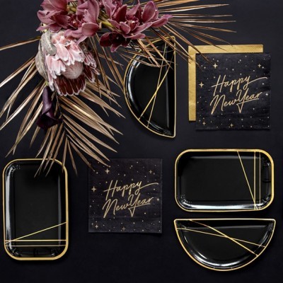 Pratos Pretos e Dourado