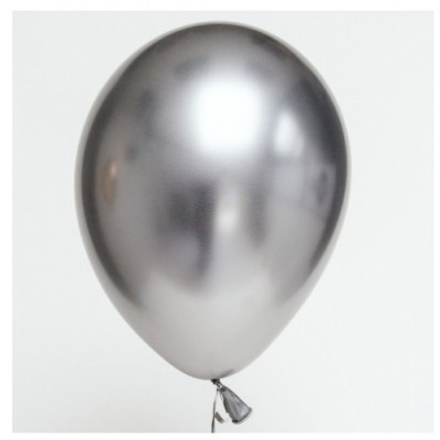 Balão Cromado Prata 30cm