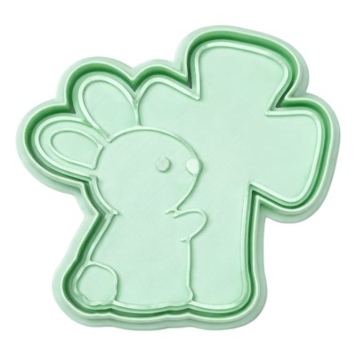 Cortador c/ Carimbo Coelho com Cruz