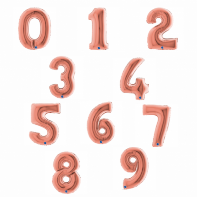 Balão Número Rosegold Gigante