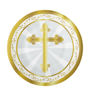 Pratos Cruz Dourada Pequenos