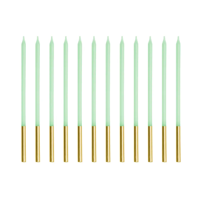 Velas Altas Menta + Gold