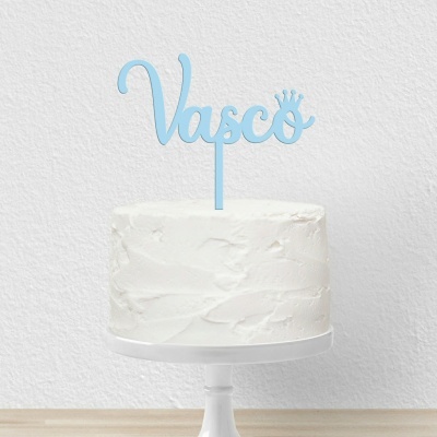 Topo Bolo Nome Coroa