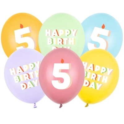 Balões Happy Birthday 5 - conj.6