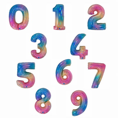 Balão Número Rainbow Gigante