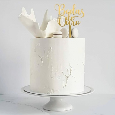 Topo Bolo Bodas de Ouro Mini