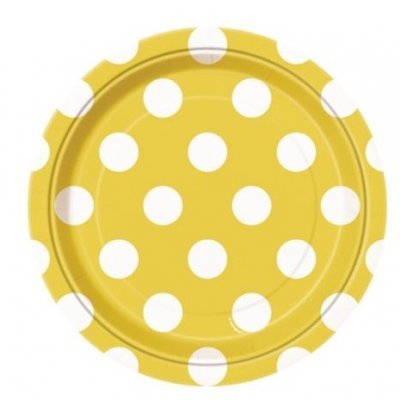 Pratos Amarelo Bolas Pequenos