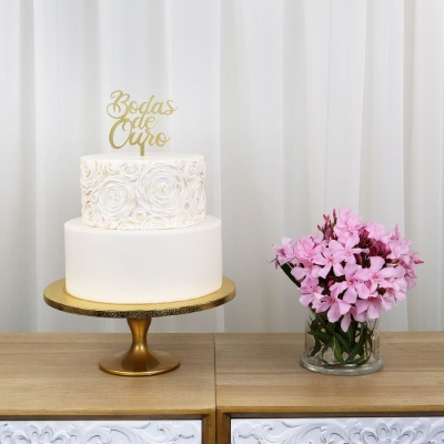 Topo Bolo Bodas de Ouro
