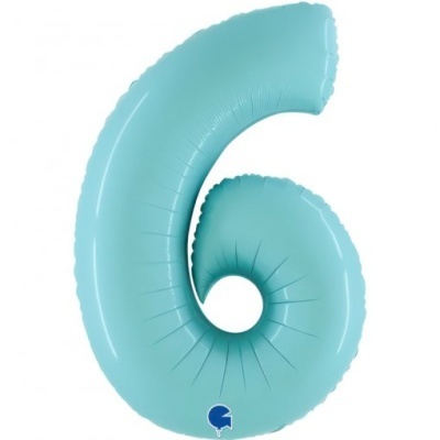 Balão Número Azul Menta Gigante