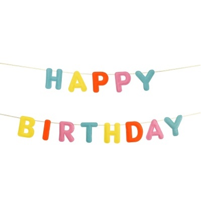 Grinalda Happy Birthday em Feltro