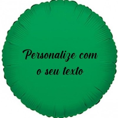 Balão + Texto Redondo Verde