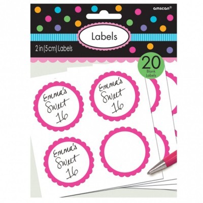 Etiquetas Autocolantes Rosa Forte