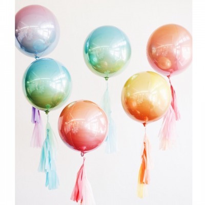 Balão Orbz Ombre Amarelo Laranja