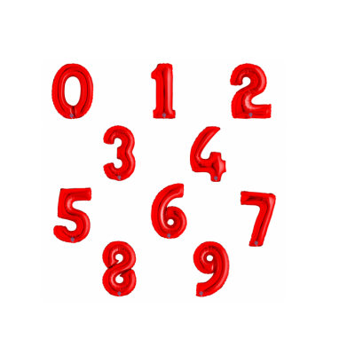 Balão Número Vermelho Pequeno